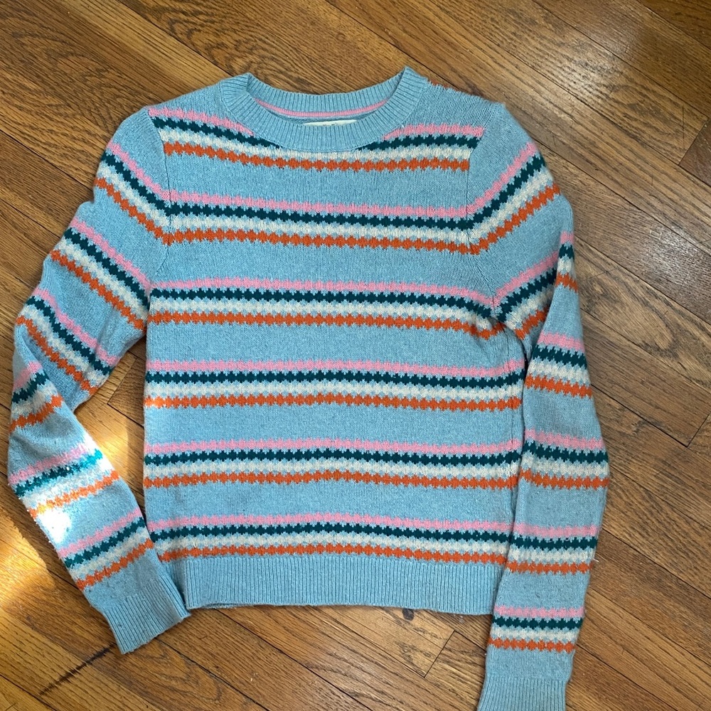 Mini Boden geo print striped sweater